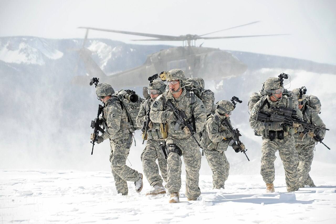 Soldiers of the South Dakota Army National Guard wearing Generation III Extended Cold Weather Clothing System (ECWCS) in 2010.